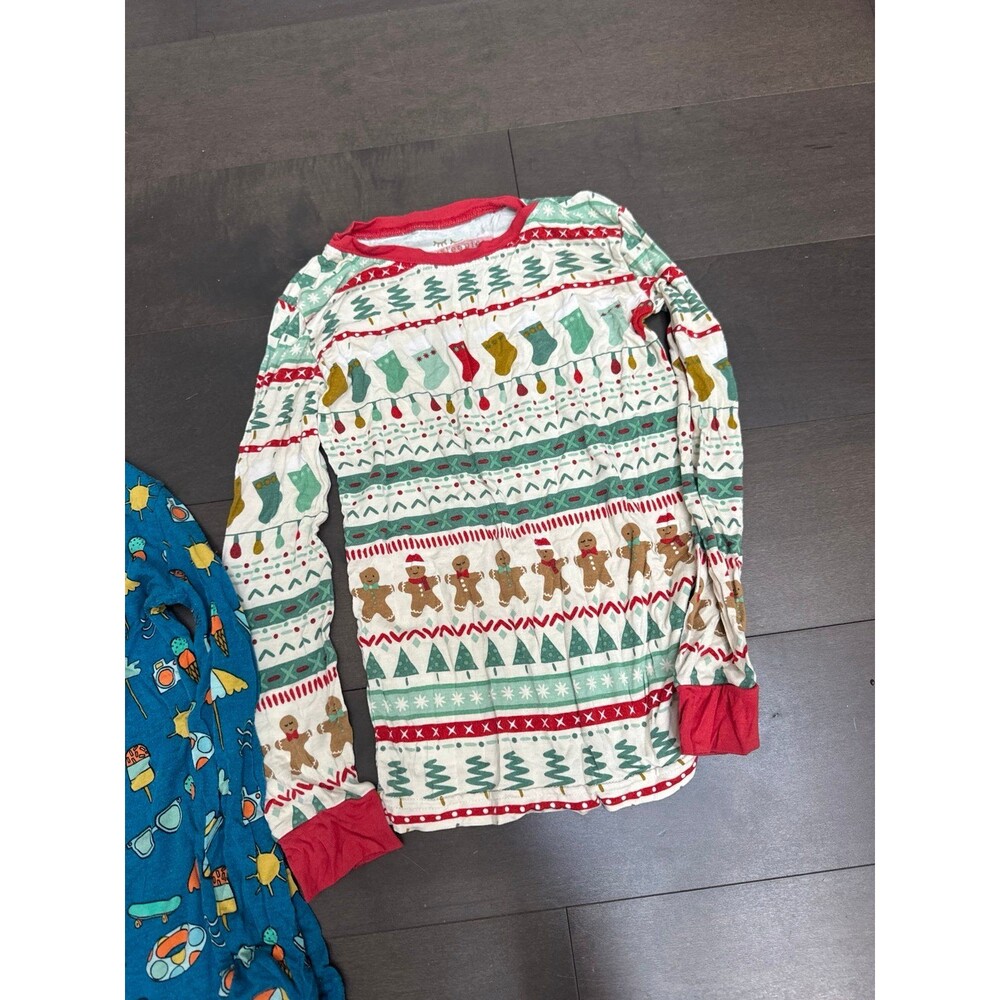 Little Sleepies Surf's Up and Fair Isle Christmas Top Set 5/6 - Picture 4 of 5